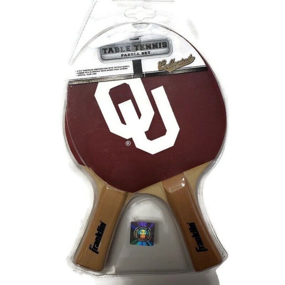 Franklin NCAA Oklahoma Sooners Ping Pong Paddles Table Tennis Paddle Set